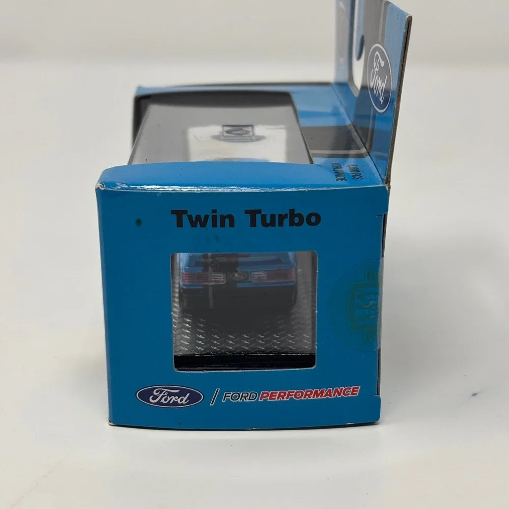 1987 Ford Mustang GT Custom Twin Turbo Cobra Jet Blue M2 Machines S134 1:64